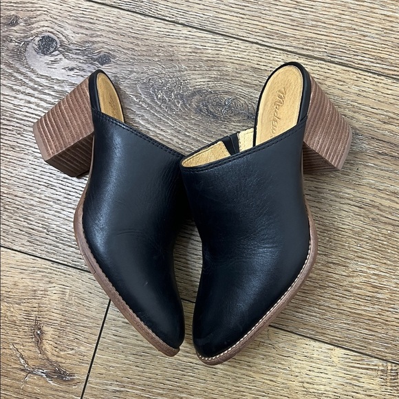 Madewell Harper Mule in Black Leather Size 5 - Picture 3 of 8